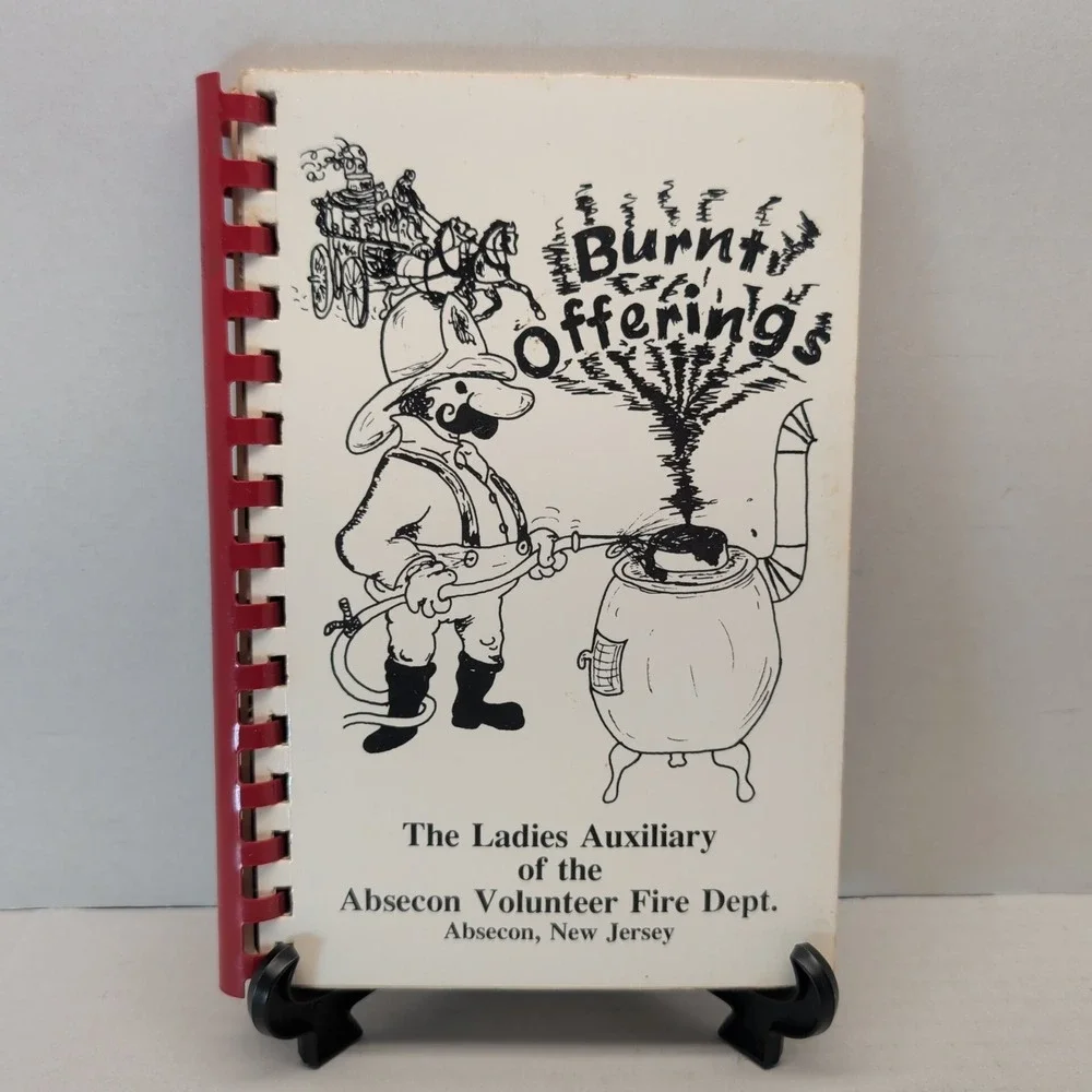Burnt Offerings Cookbook Ladies Auxiliary Absecon Fire Dept New Jersey Community